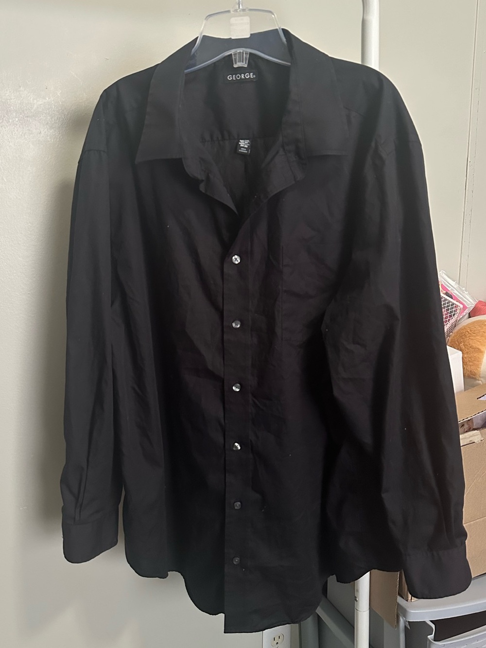 Black Longsleeve Collared Buttondown Size 2XL